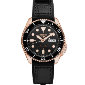 Watch strap Seiko SRPD76K1 / 4R36-07G01 Leather Black 22mm